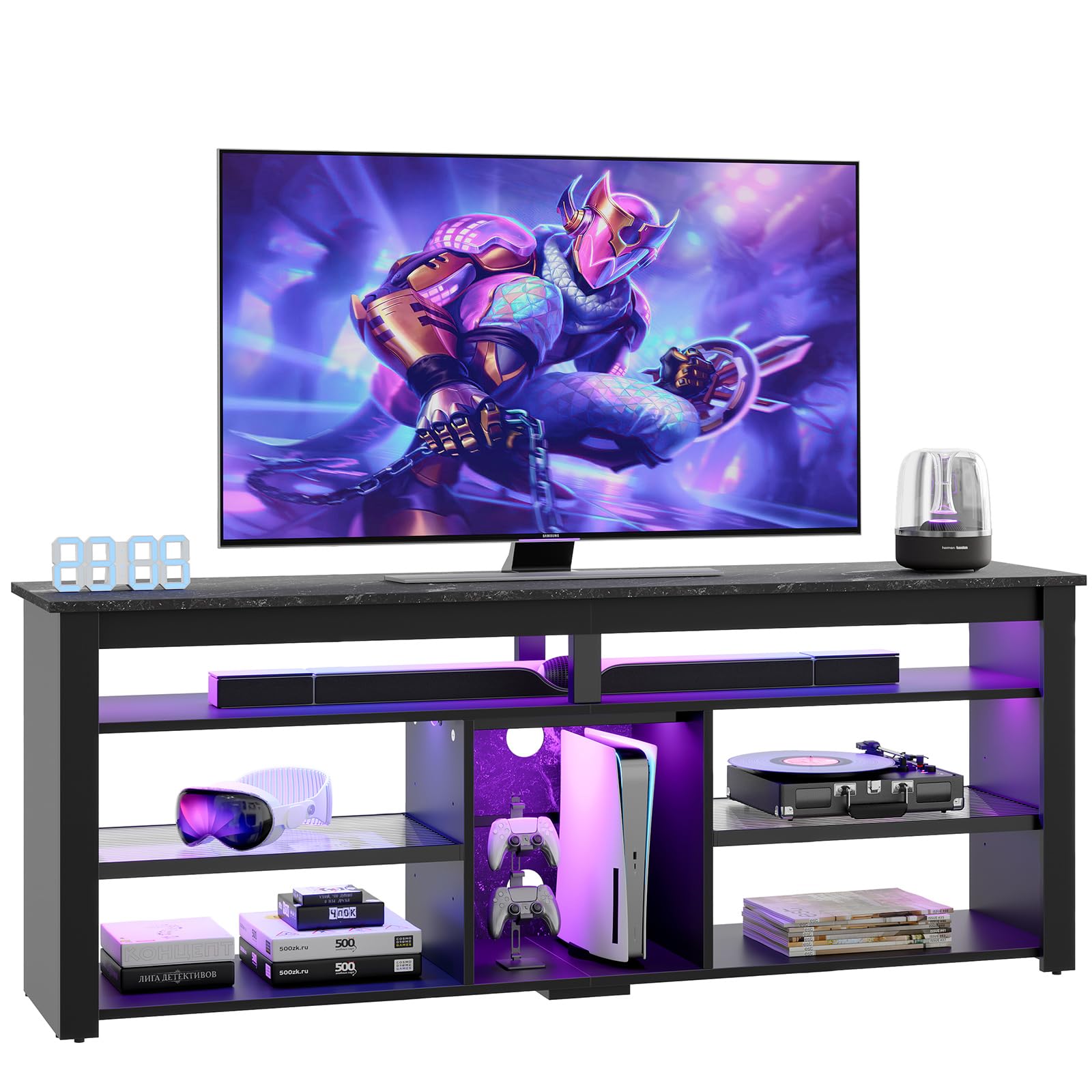 63" LED TV Stand with Gaming Storage