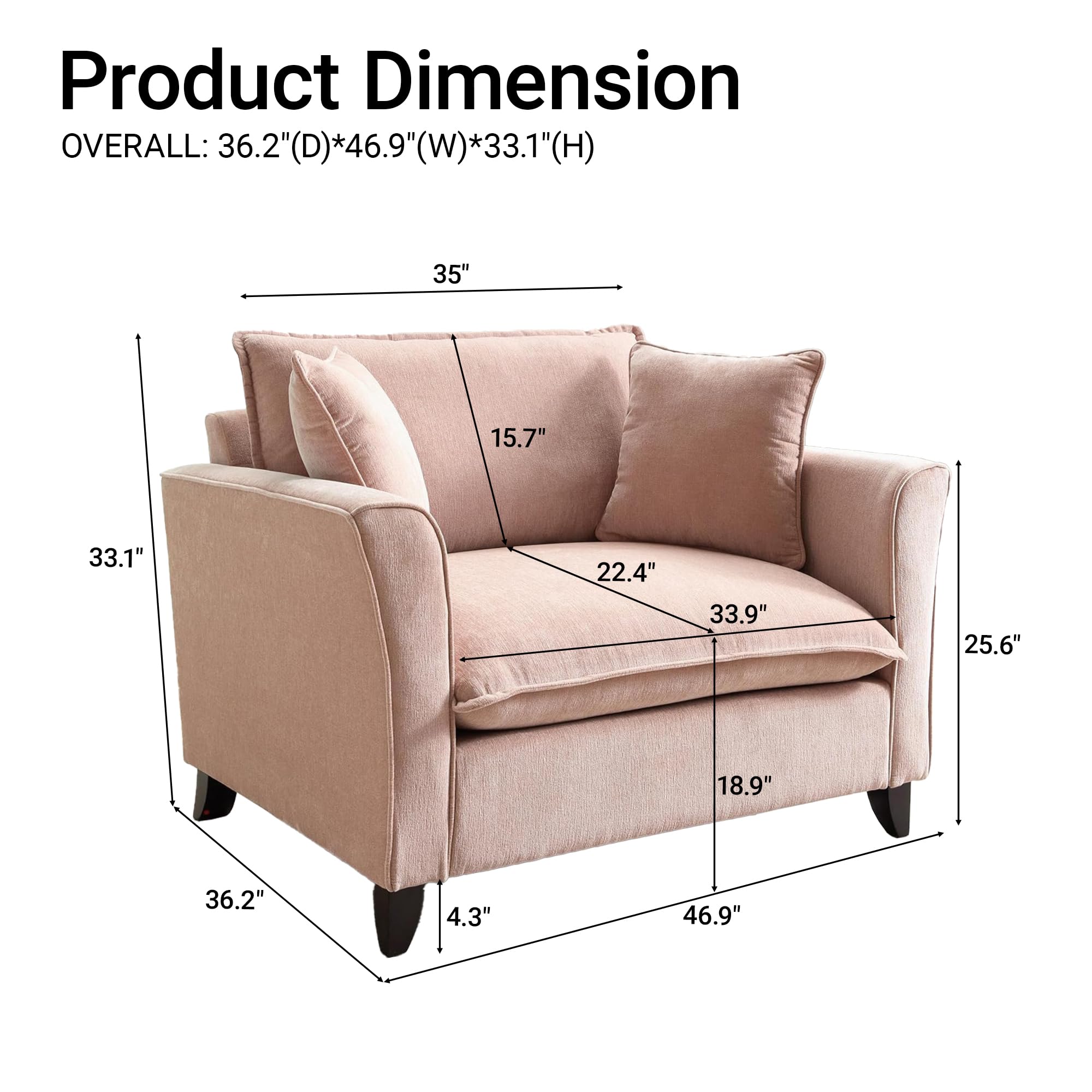 Pink Chenille Accent Chair with Removable Cover