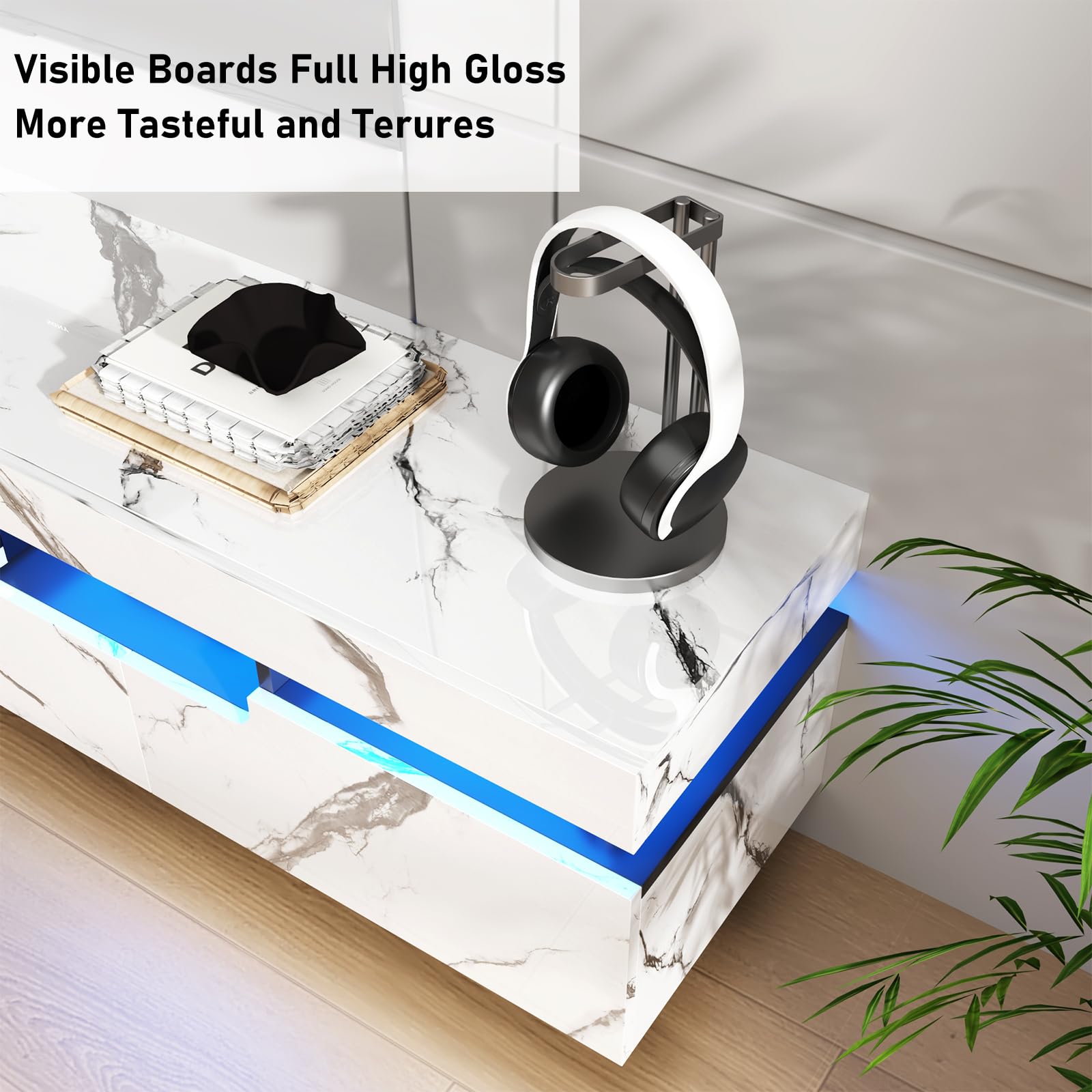 70 Inch LED TV Stand with RGB Lighting