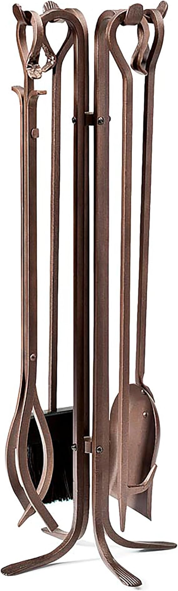 5-Piece Fireplace Tool Set with Stand