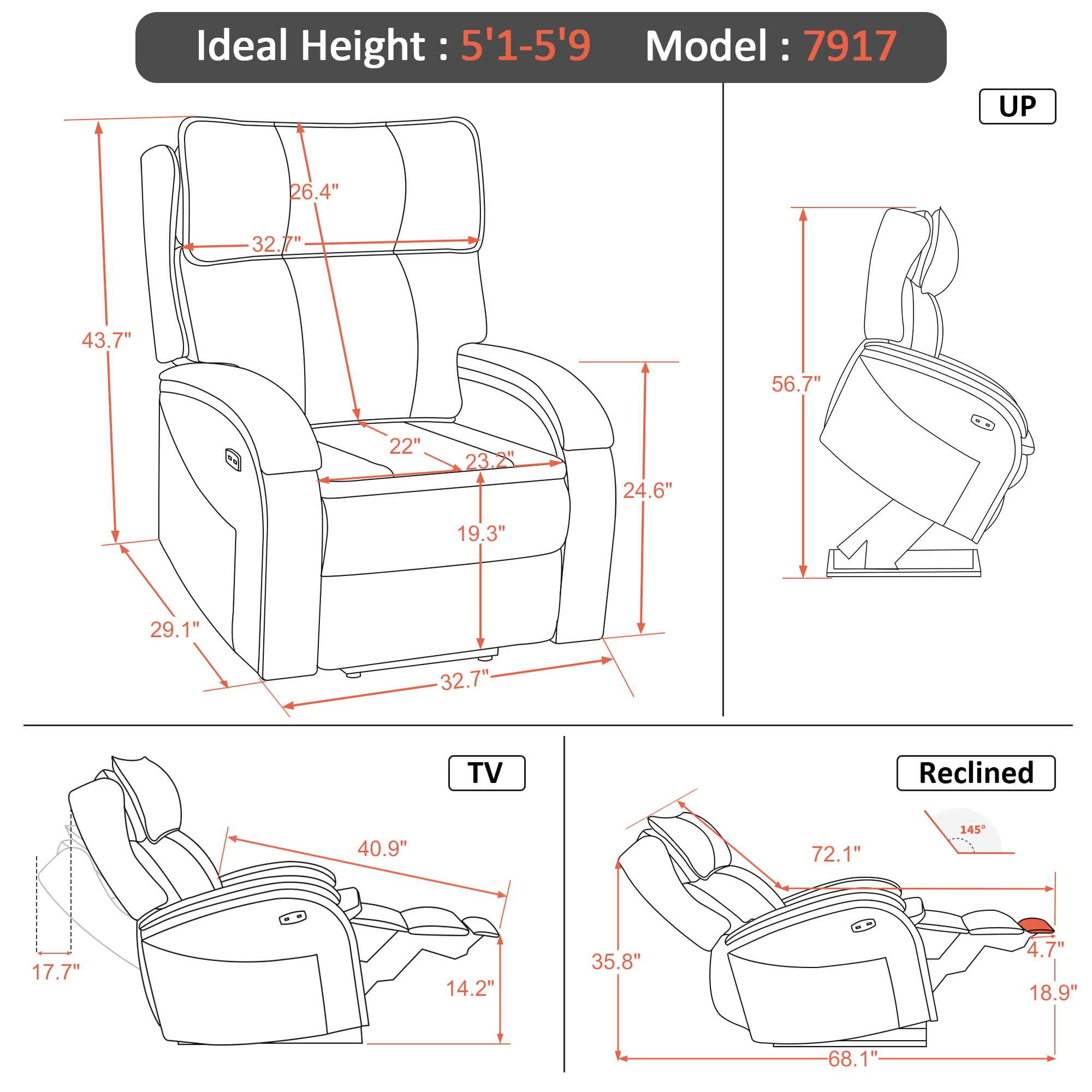 Power Lift Recliner with Massage and Heat