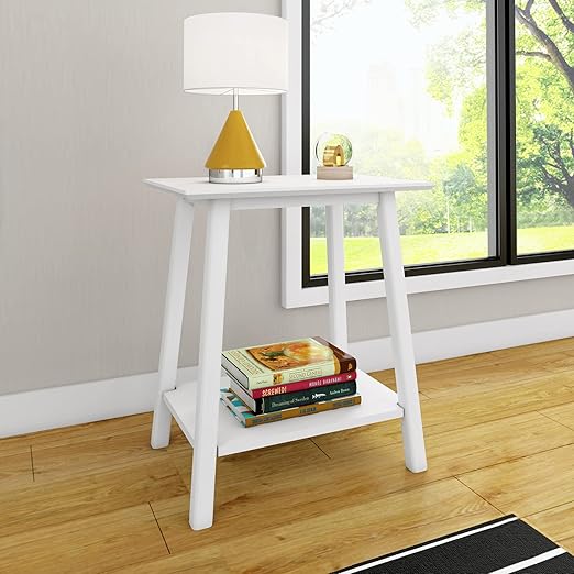 Mid-Century Modern Nightstand with Open Shelf
