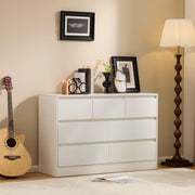 White Dresser 3-Tier 7-Drawer Chest of Drawers