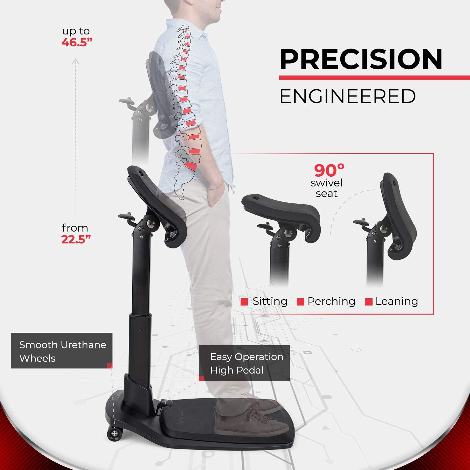 Ergonomic Standing Desk Chair