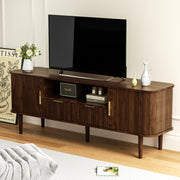62.4 Inch Fluted TV Stand with Sliding Tambour Door