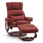 Swivel Recliner with Ottoman and Massage