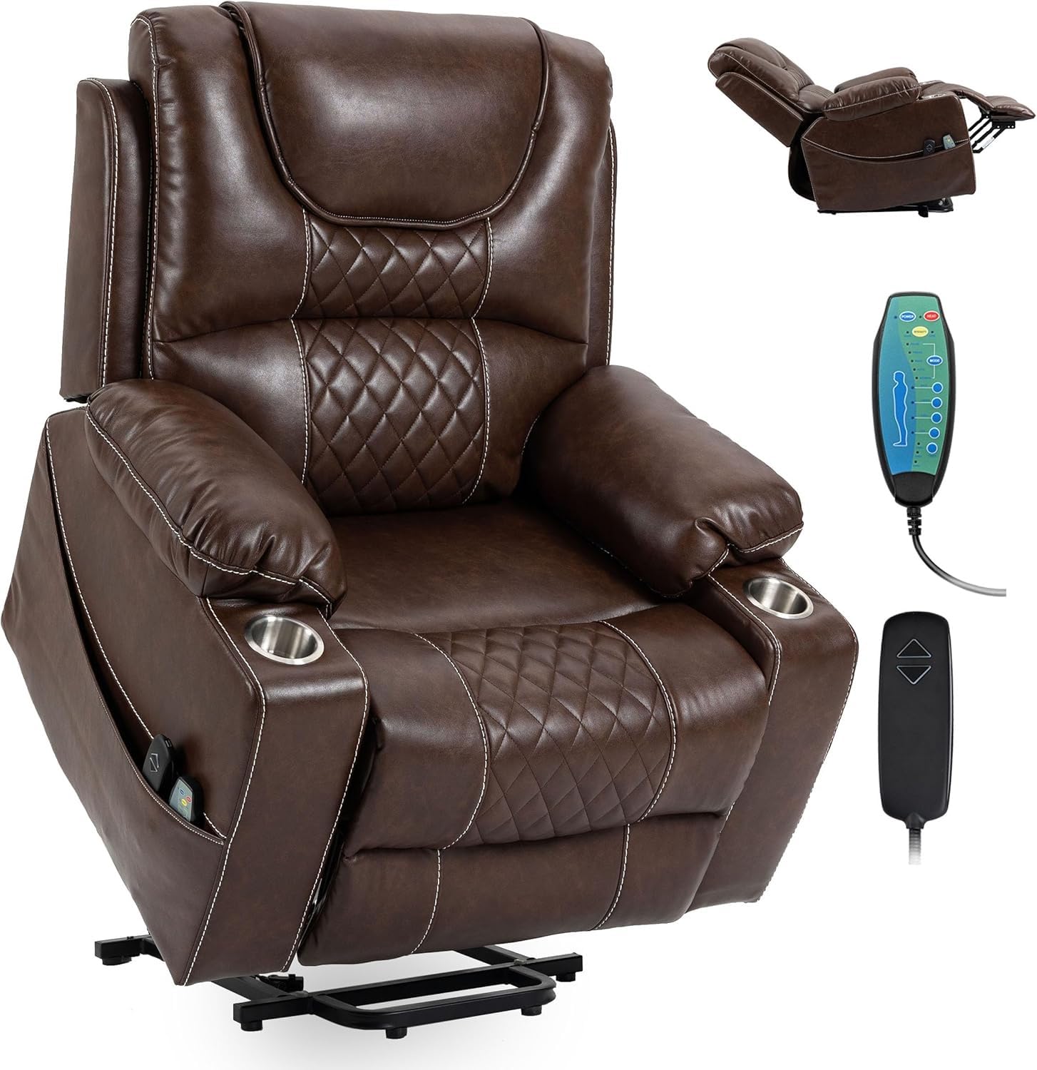 Electric Lift Recliner with Heat and Massage