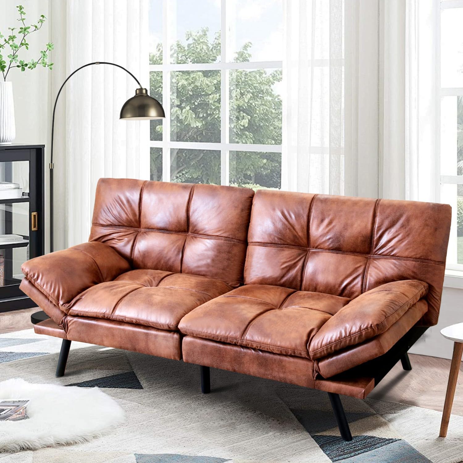 Memory Foam Futon Sofa Bed Convertible Couch