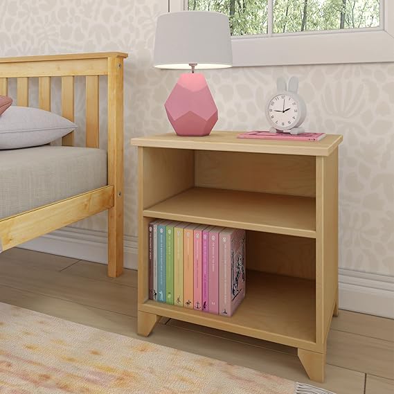 Classic Wood Nightstand with Shelves