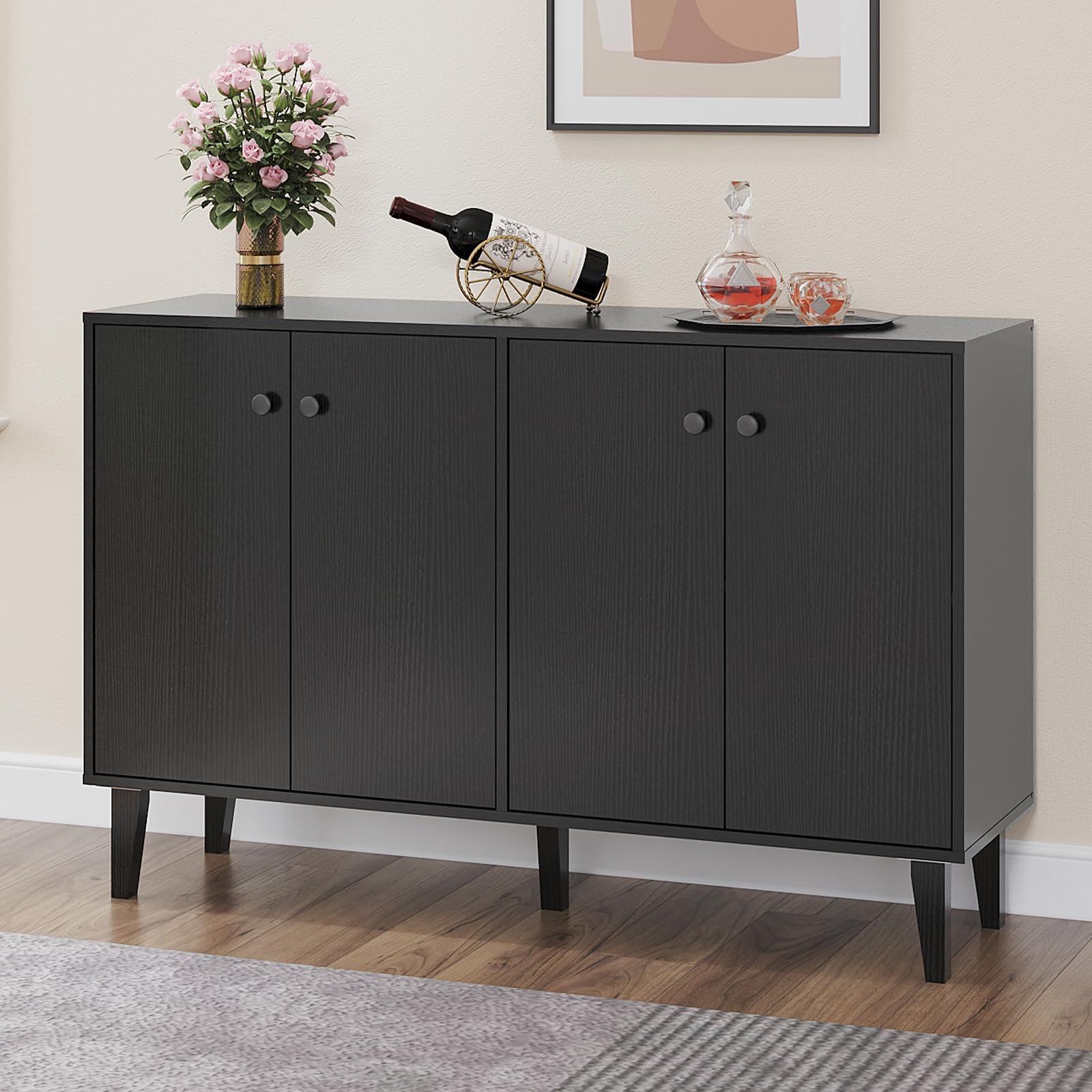 4-Door Sideboard Buffet Cabinet with Storage