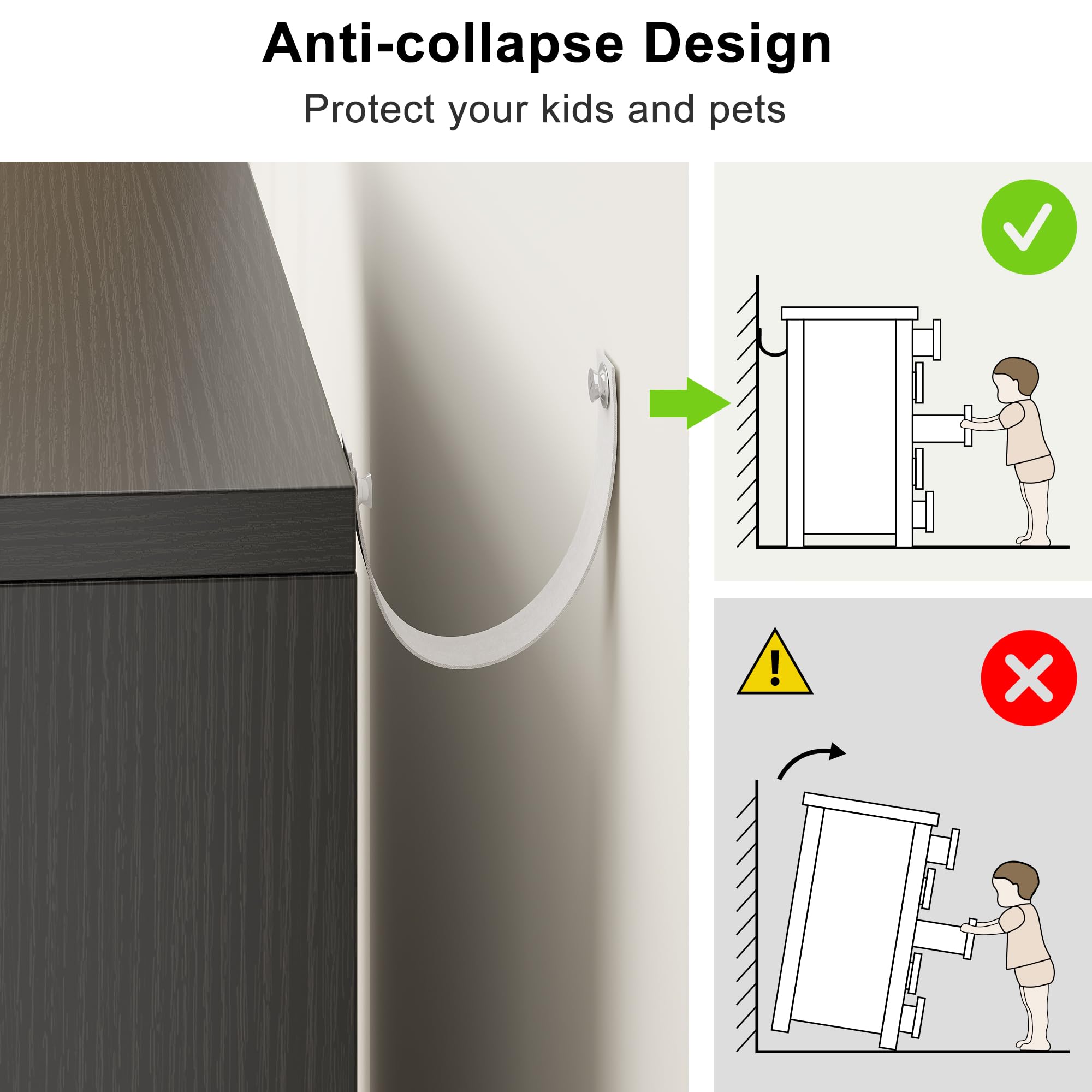 Modern Black 8 Drawer Dresser with Deep Storage