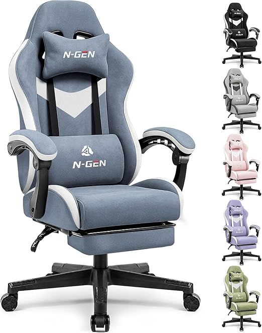 Ergonomic Gaming Chair with Lumbar Support and Adjustable Armrests