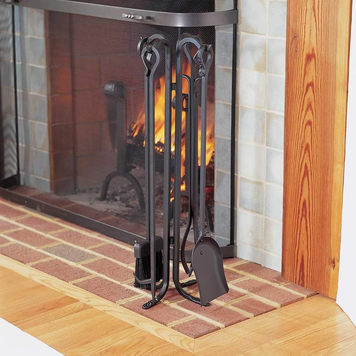 Forged Iron Fireplace Tool Set 28 Inch