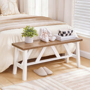 Bamboo Dining Bench 39.4 Inch Farmhouse Kitchen Table Bench