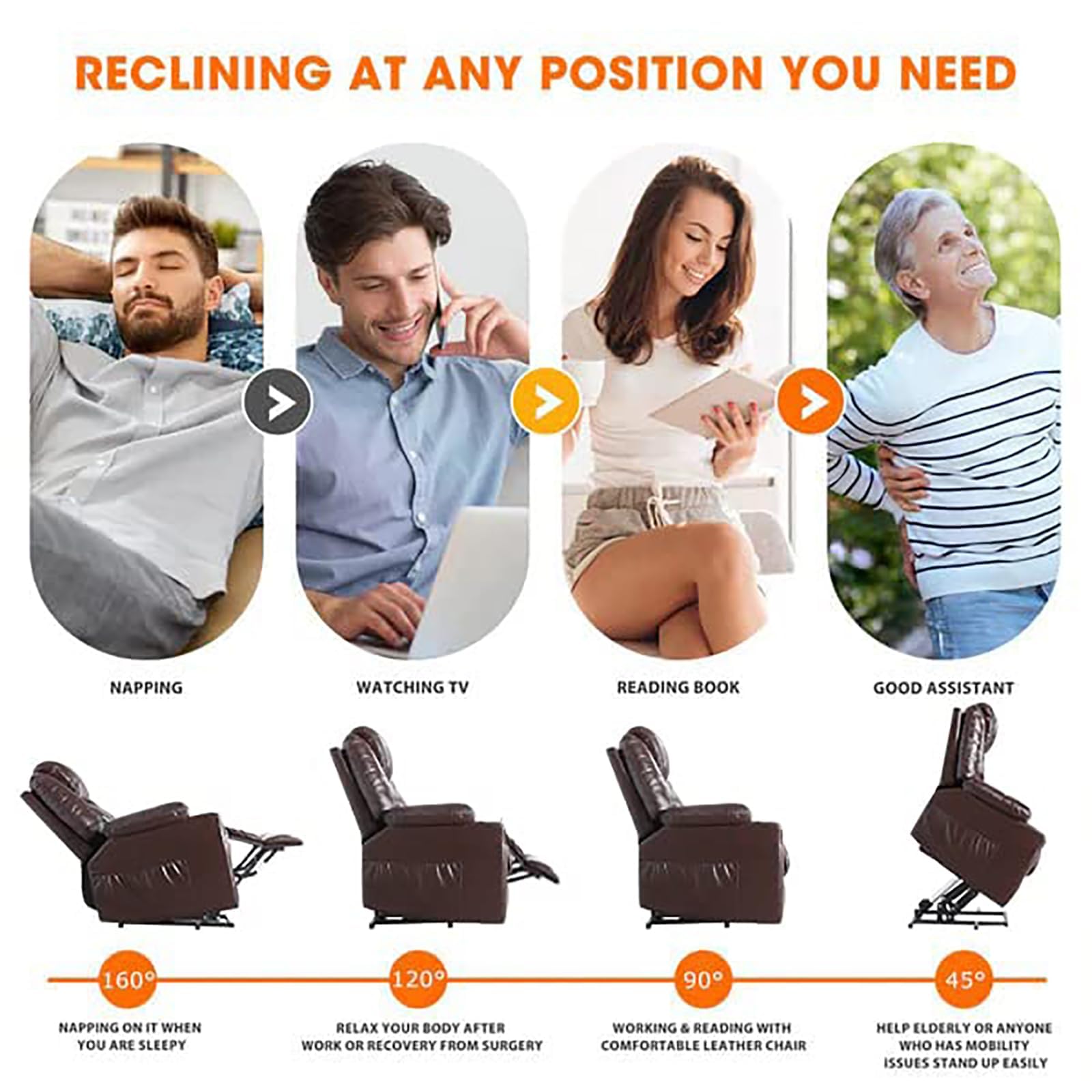 Power Lift Recliner Chair with Heat and Massage
