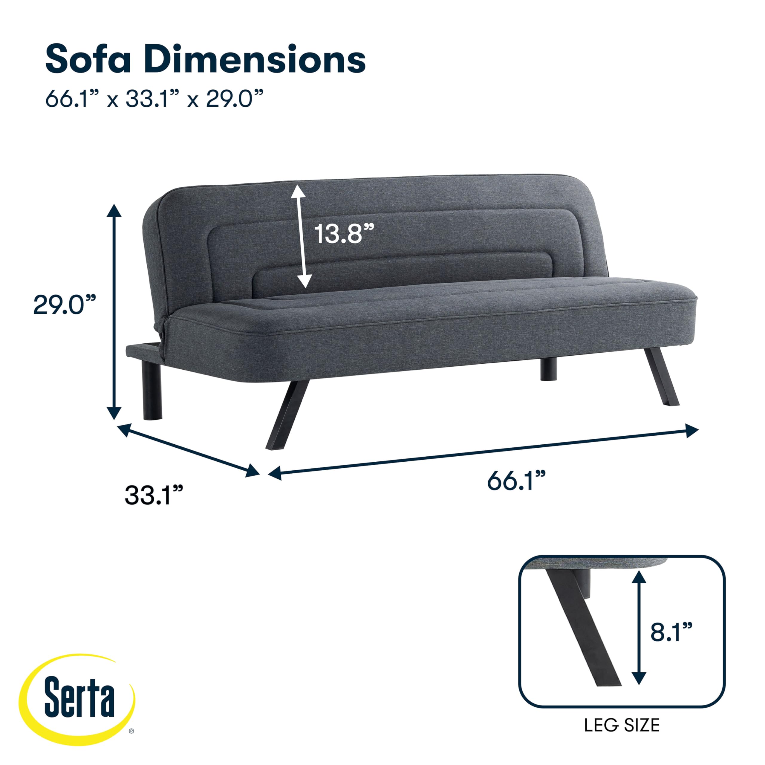 66.1" Convertible Futon Sofa