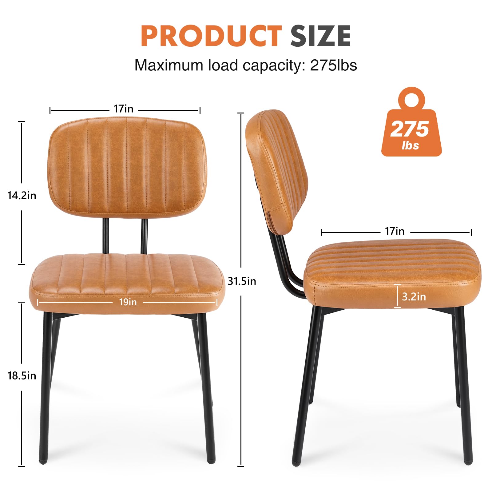 Mid-Century Modern Dining Chairs Set of 4