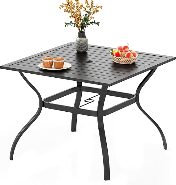 Large Outdoor Square Dining Table for 8