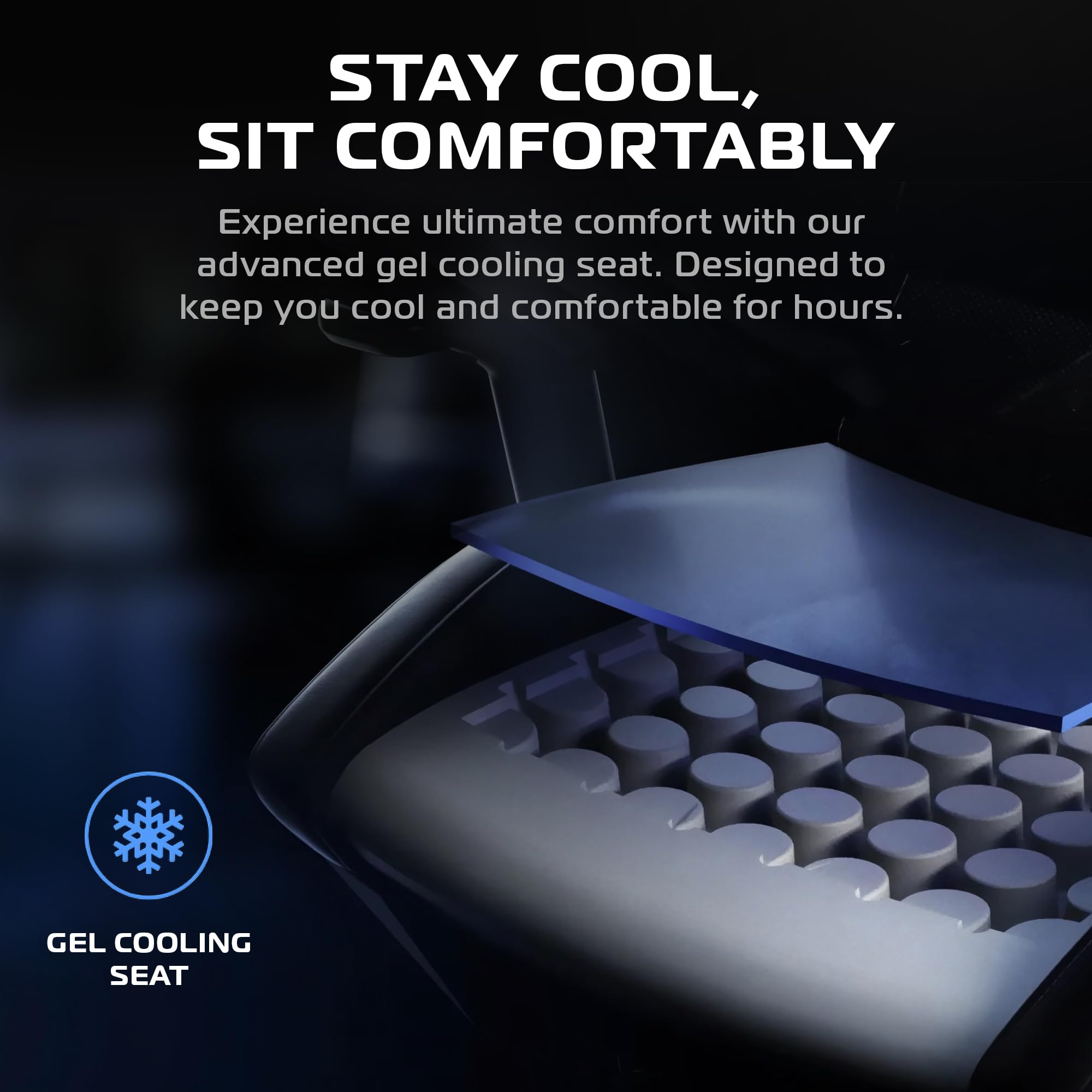 SPIRE Ergonomic Gaming Chair with Cooling Gel Seat and Mesh Back