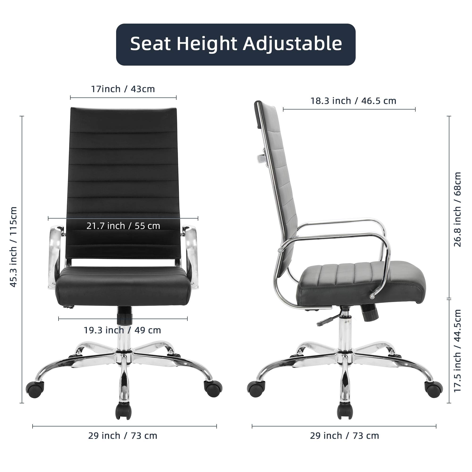 High Back Executive Office Chair with Wheels
