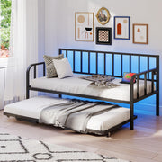 Daybed with Trundle and LED Lights