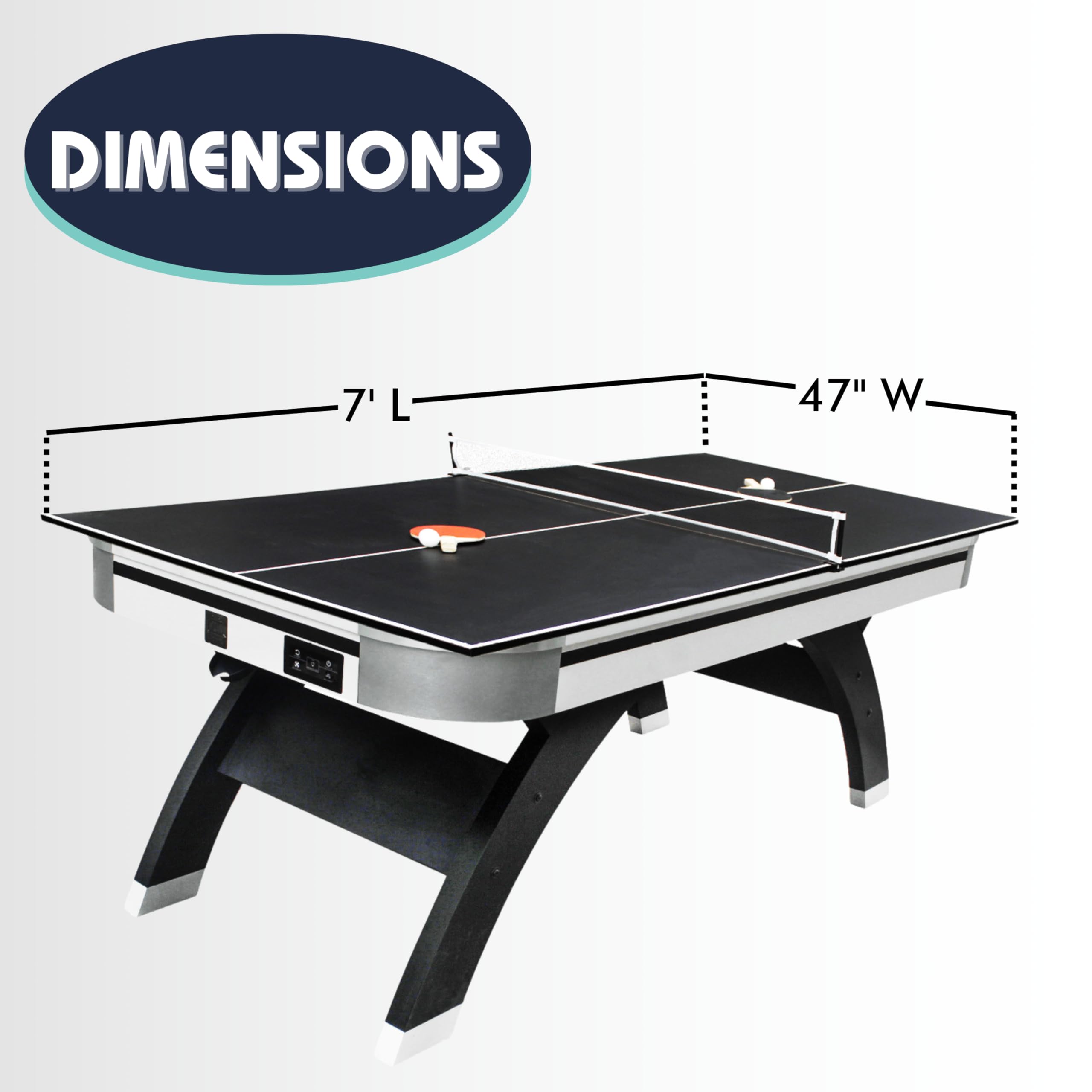 7 ft Multi-Functional Air Hockey Table with LED Lights