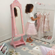 Kids Jewelry Cabinet with Full-Screen Mirror