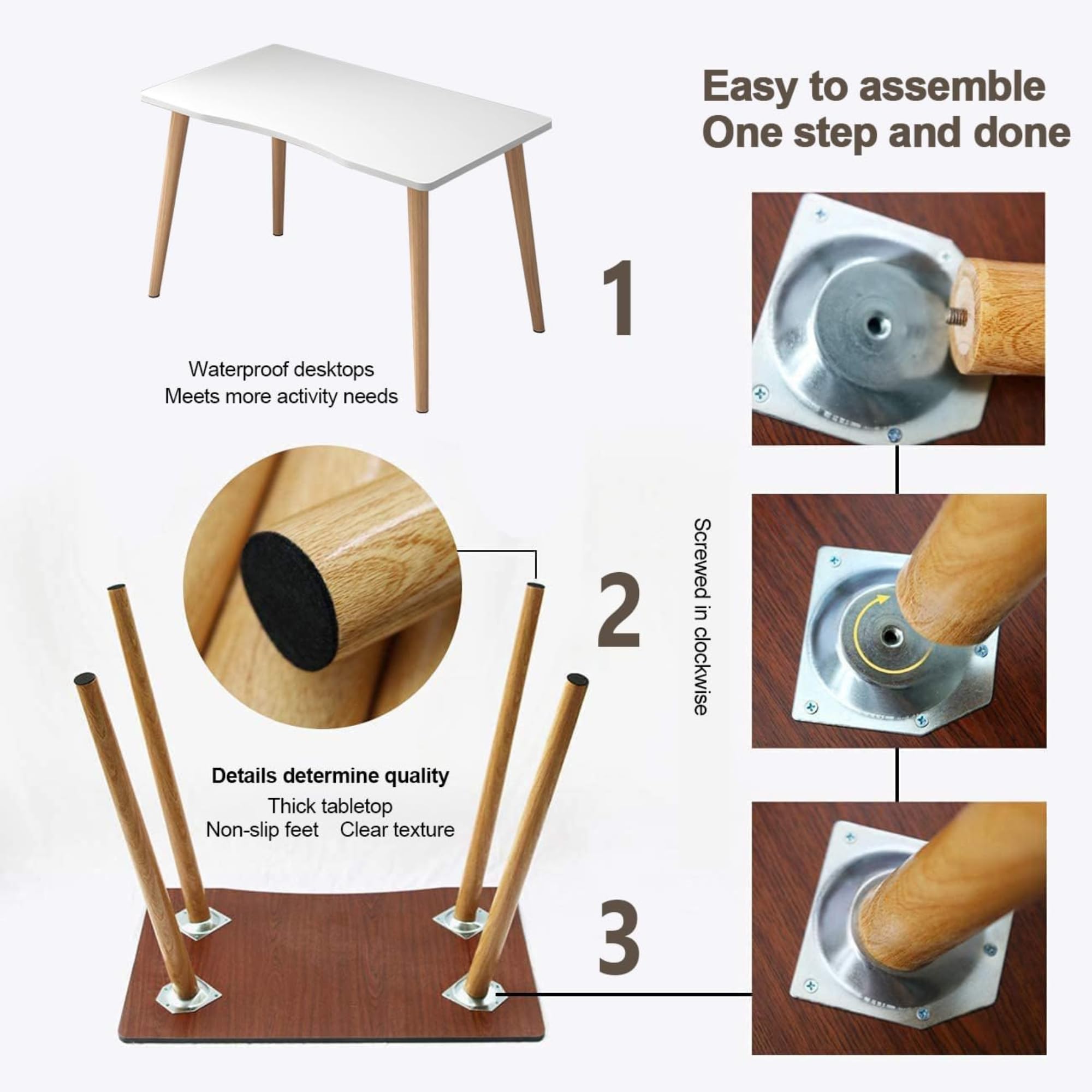 Modern White Wooden Computer Desk