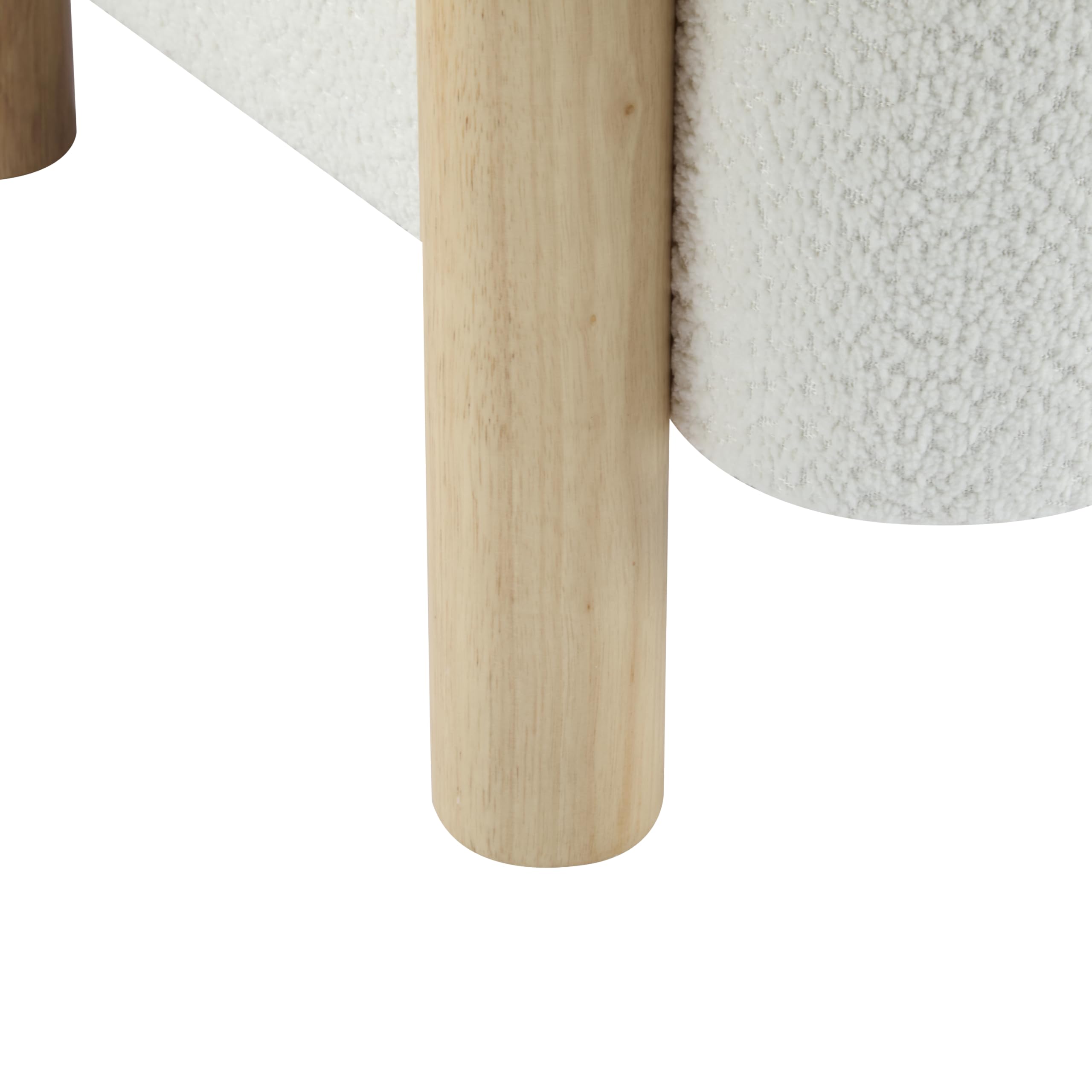 Boucle Accent Chair with Round Backrest