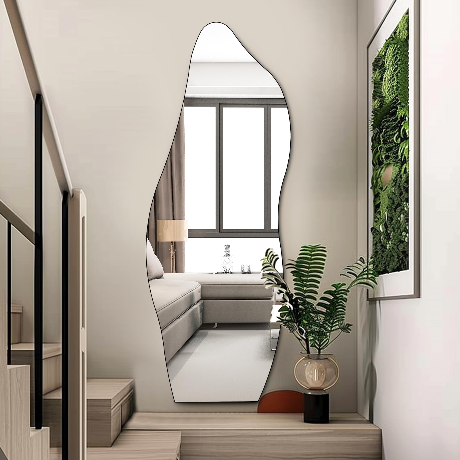 Full Length Irregular Wave Mirror 63x24
