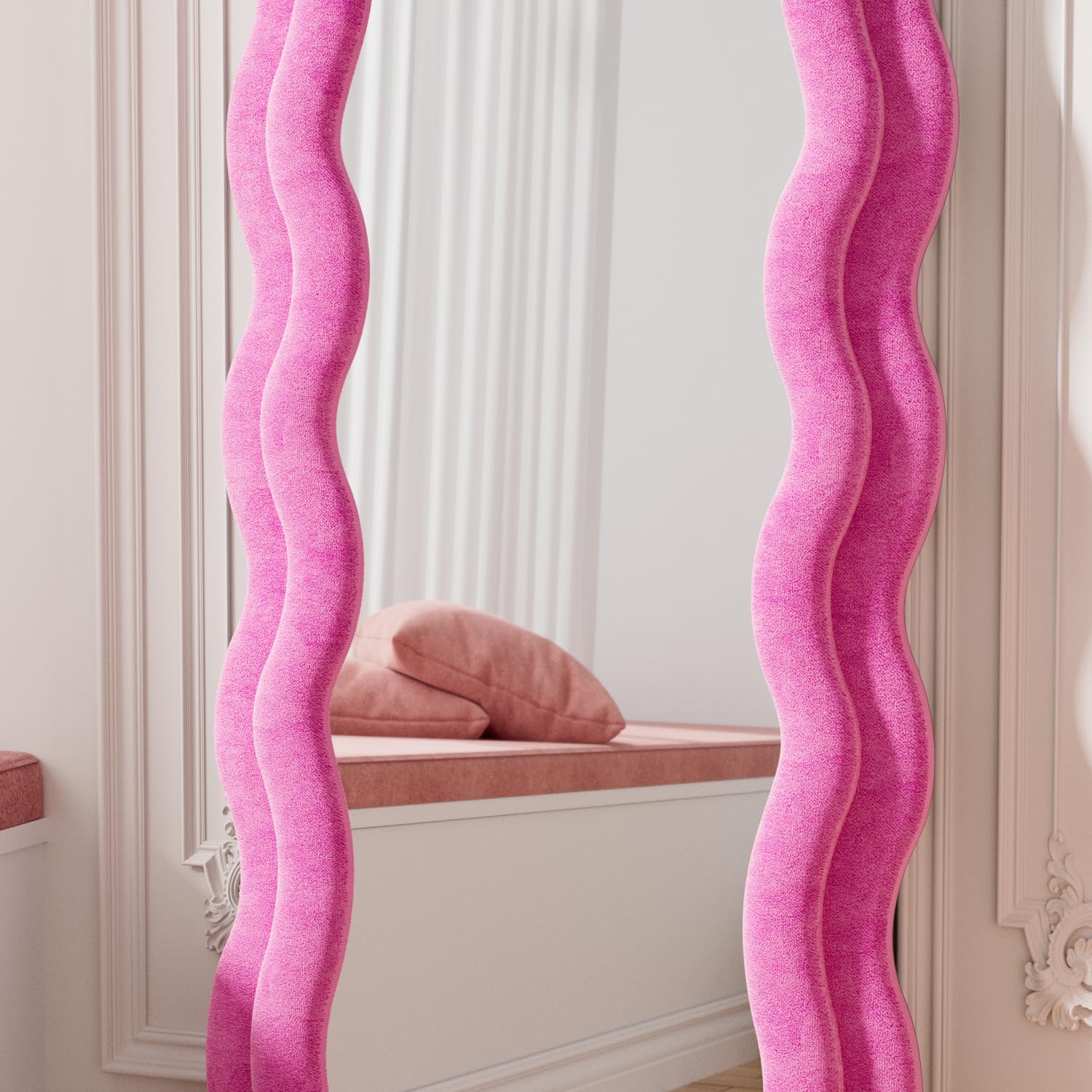 Wavy Full Length Mirror 63x24 Inch