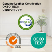 AIRSKY Genuine Leather Recliner Chair, Top Grain Leather, Italian Water-Washing Process, Reclining Sofa Chair for Reading, Single Sofas for Living Room, Theater Seating, Bedroom. Black,R1