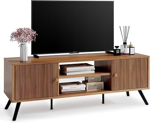 Mid-Century Modern TV Stand 53" Mocha