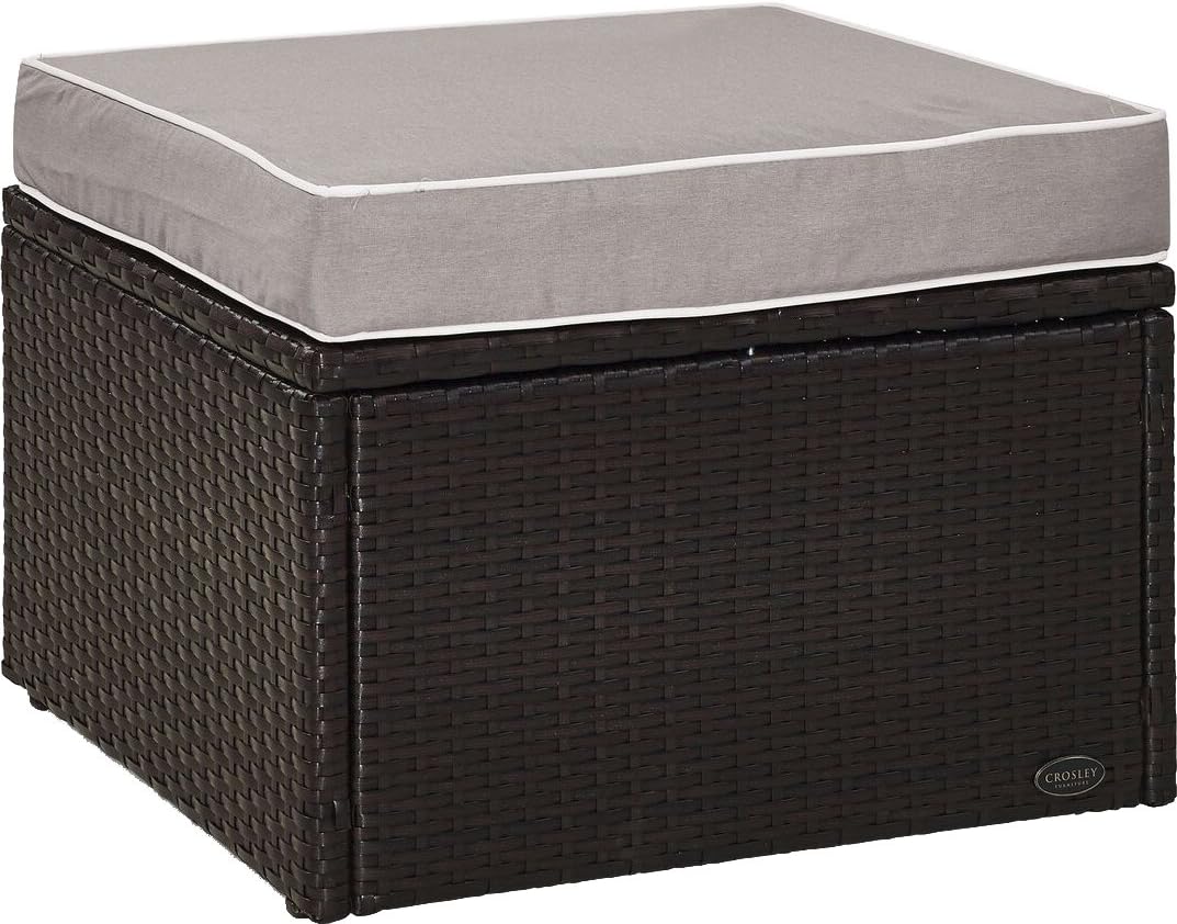All-Weather Wicker Outdoor Ottoman