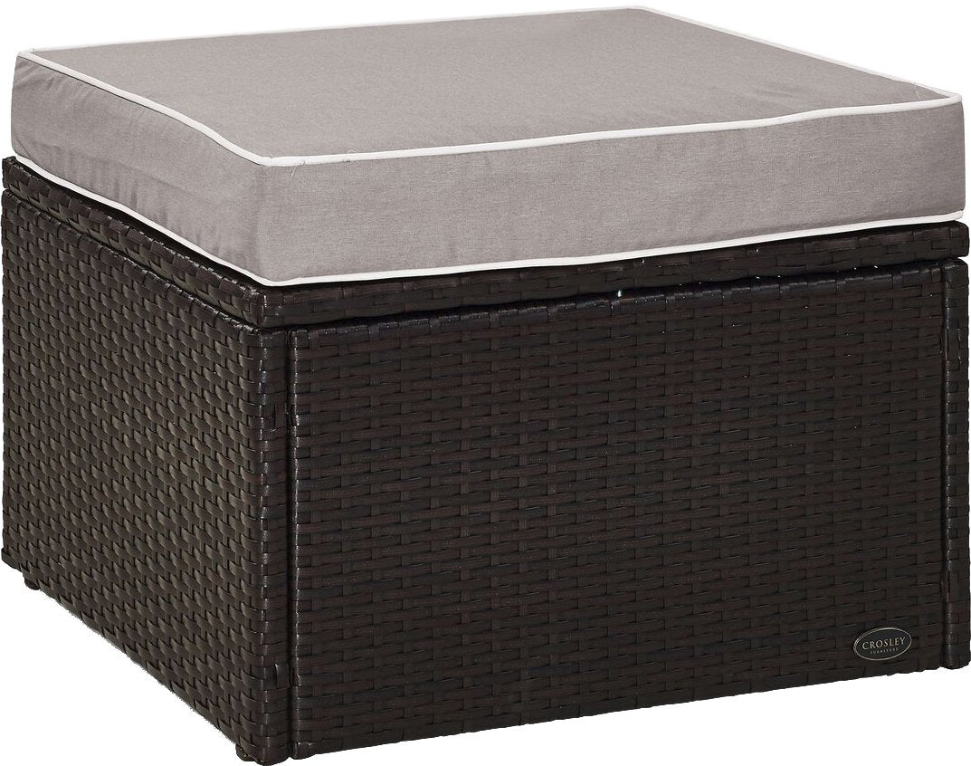 All-Weather Wicker Outdoor Ottoman