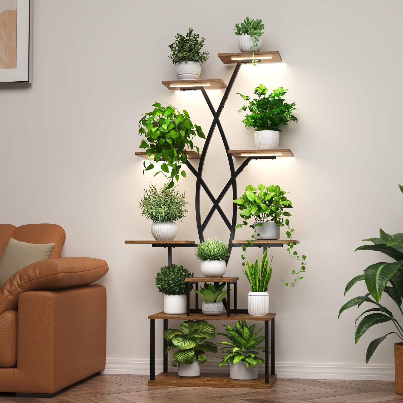 9-Tier Plant Stand with Grow Light