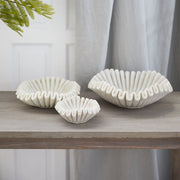 Handmade Marble Bowl Set - 2 Piece Round Fruit Bowl