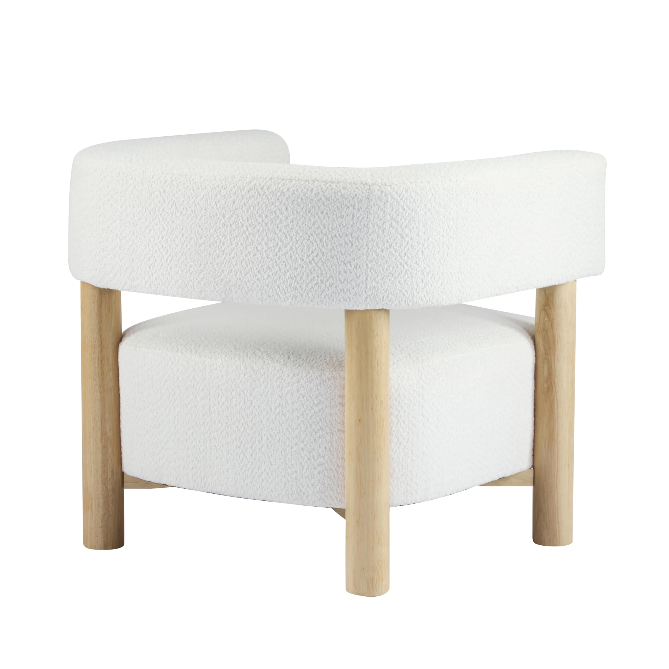 Boucle Accent Chair with Round Backrest