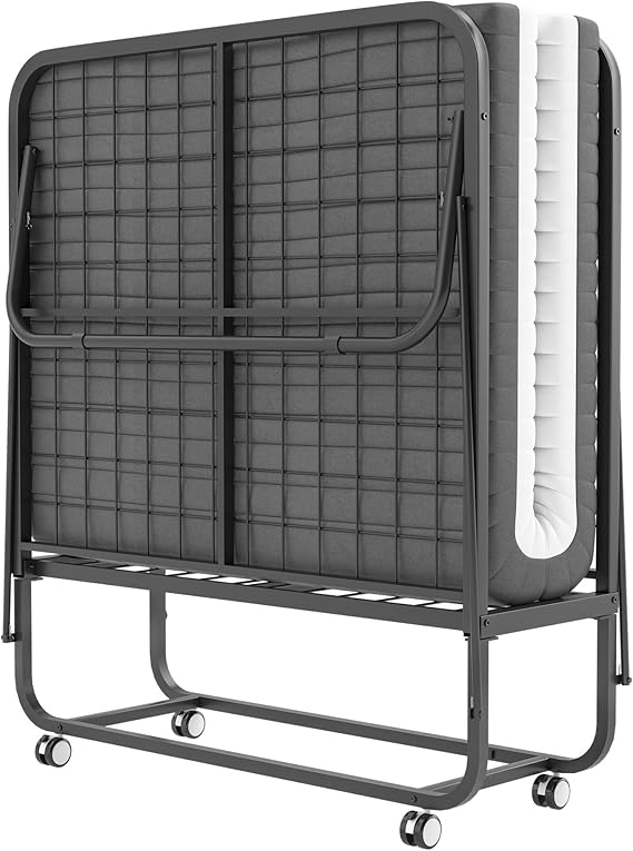 Folding Bed with Memory Foam Mattress 75x46