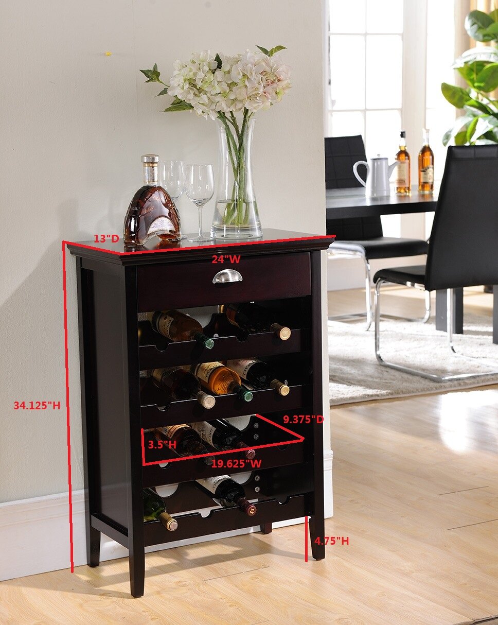 Wood Buffet Wine Rack Cabinet with Drawer