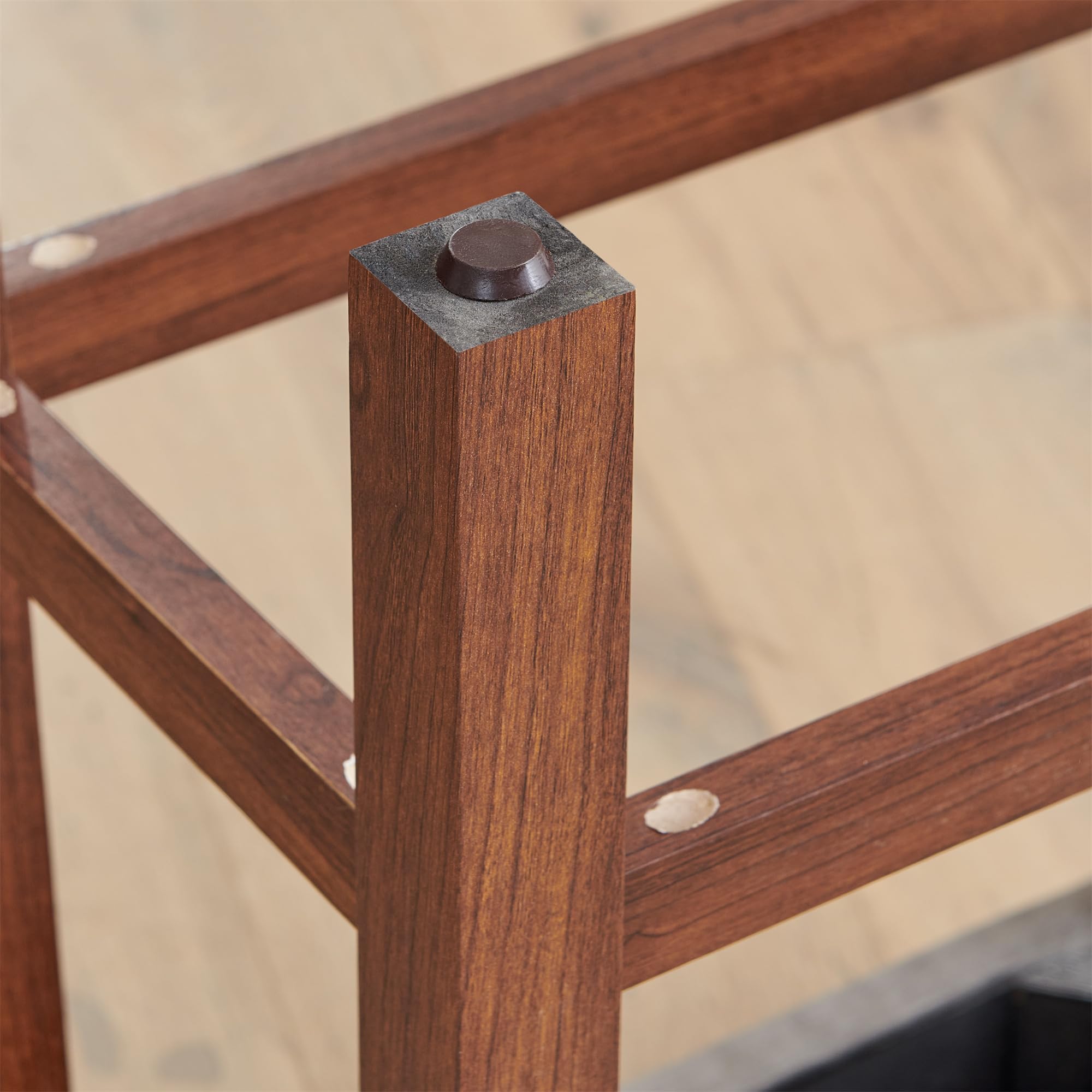 Industrial 3-Person Counter Height Bar Table Set with Power Outlet