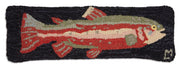 Steelhead Trout Hand-Hooked Wool Decorative Throw Pillow