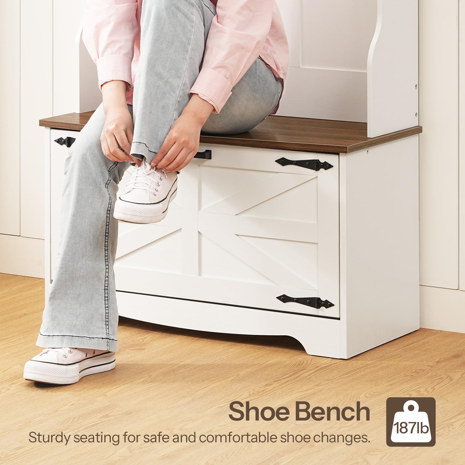 Hall Tree with Bench and Shoe Storage