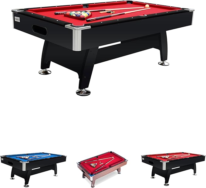 7-Foot Tournament Billiard Pool Table Blue Felt