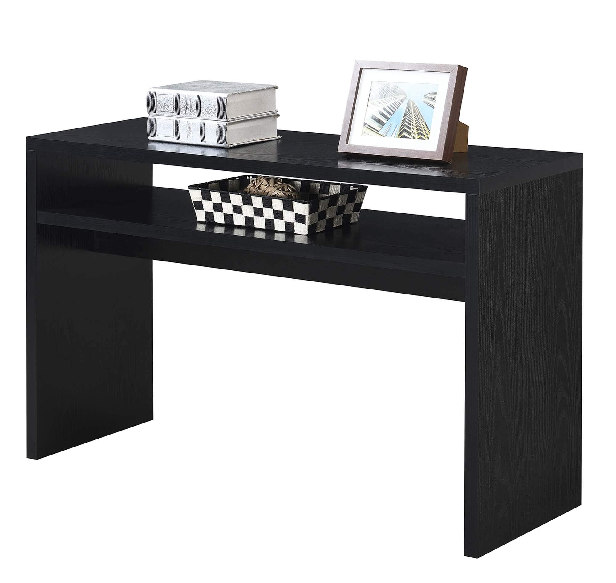 48" Console Hall Table - Modern Narrow Sofa Display with Storage Shelf