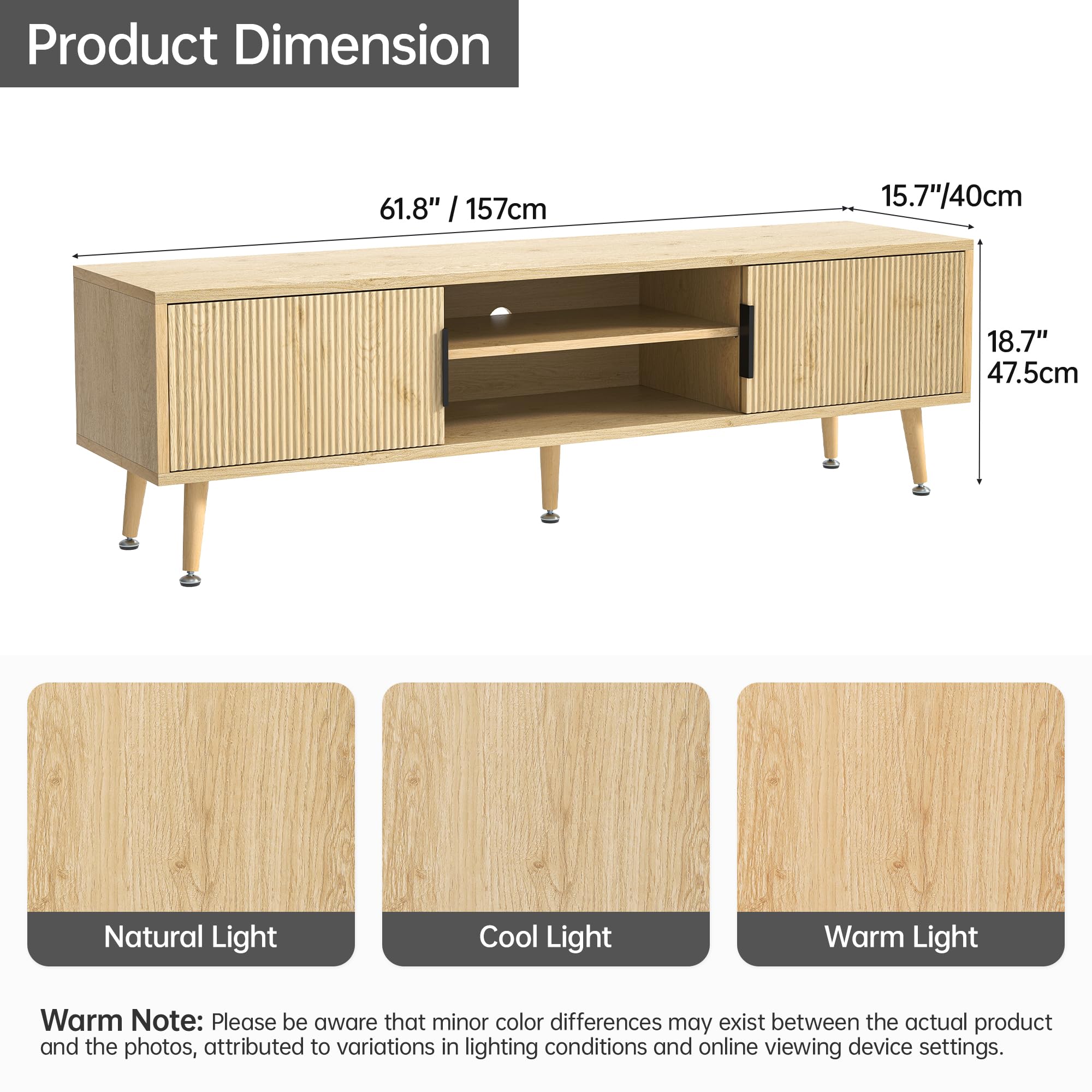 Mid Century TV Stand for TVs up to 70 Inches