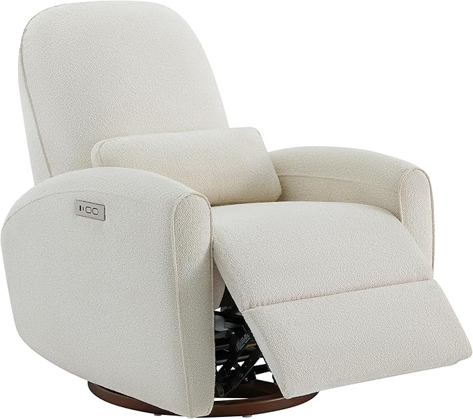 Power Recliner Chair with Swivel and USB Charging