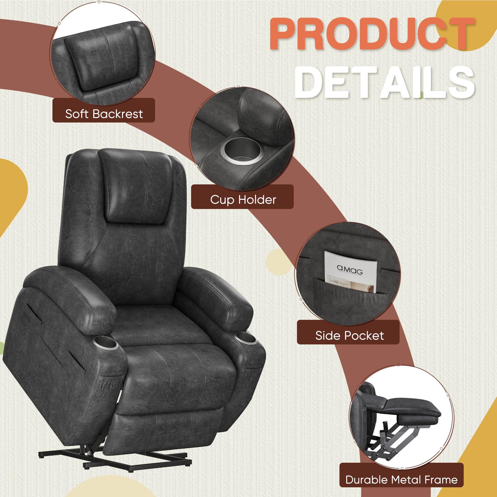 Power Lift Recliner Chair with Massage