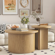 Round Nesting Coffee Table Set of 2