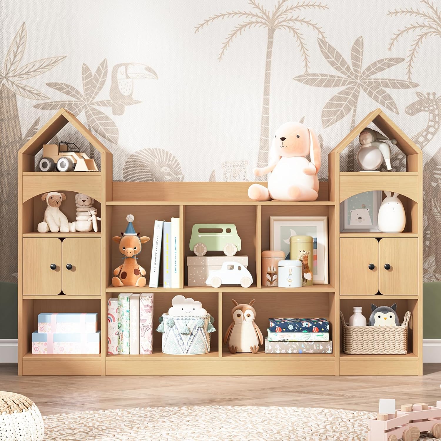 Castle Shape Children's Bookshelf Storage Organizer